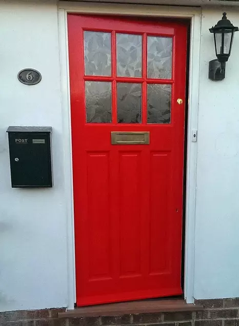 Hardwood front door